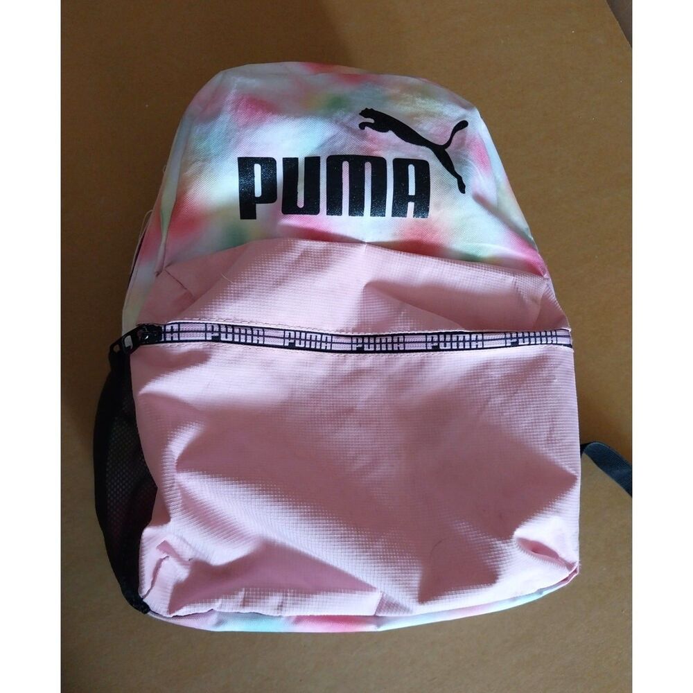 PUMA Pink Tie Dye Youth Girl's Unisex School Backpack
